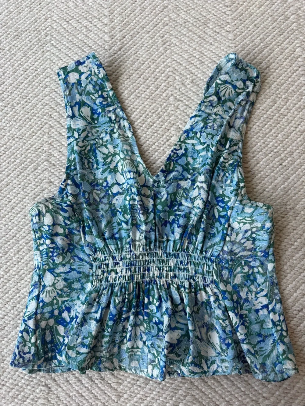 Free People Blue Dancing Wishes Tank Top XS